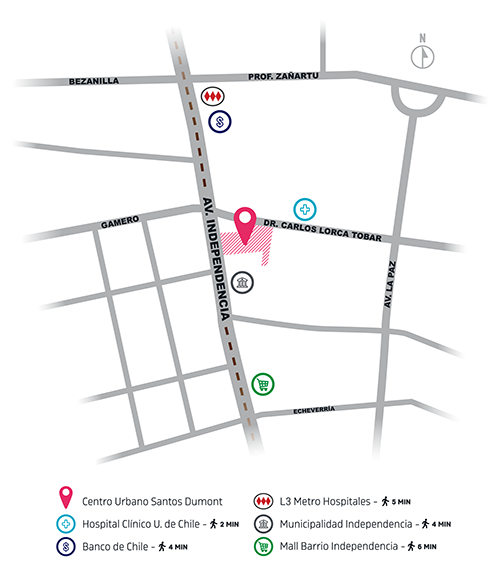 Mapa Santos Durmont